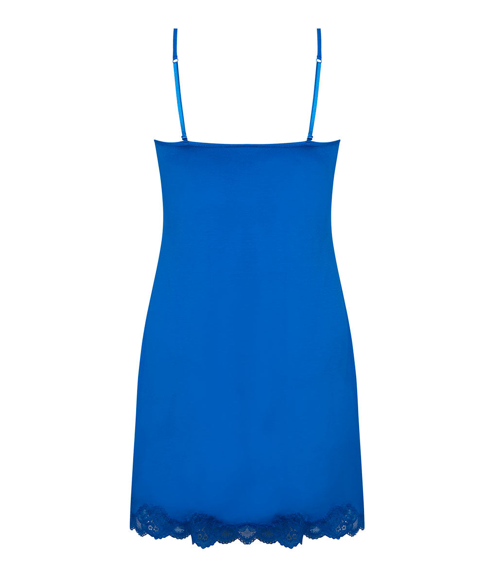 Nuisette fines bretelles Antigel de Lise Charmel Simply Perfect bleu cobalt ENA1406-SC
