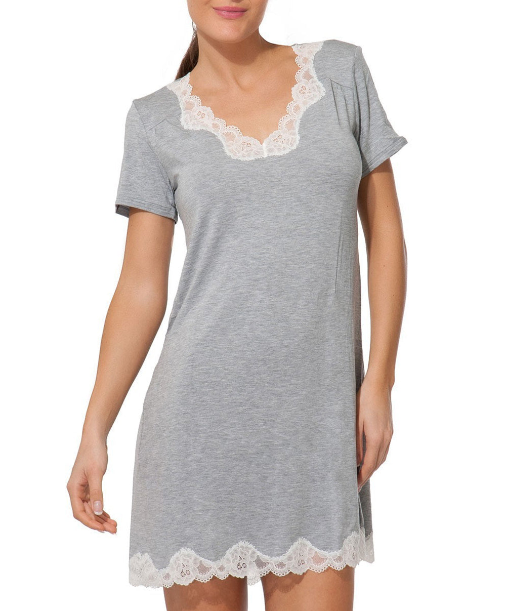 Nuisette manches courtes Antigel de Lise Charmel Simply Perfect chiné gris FNA1006-CG