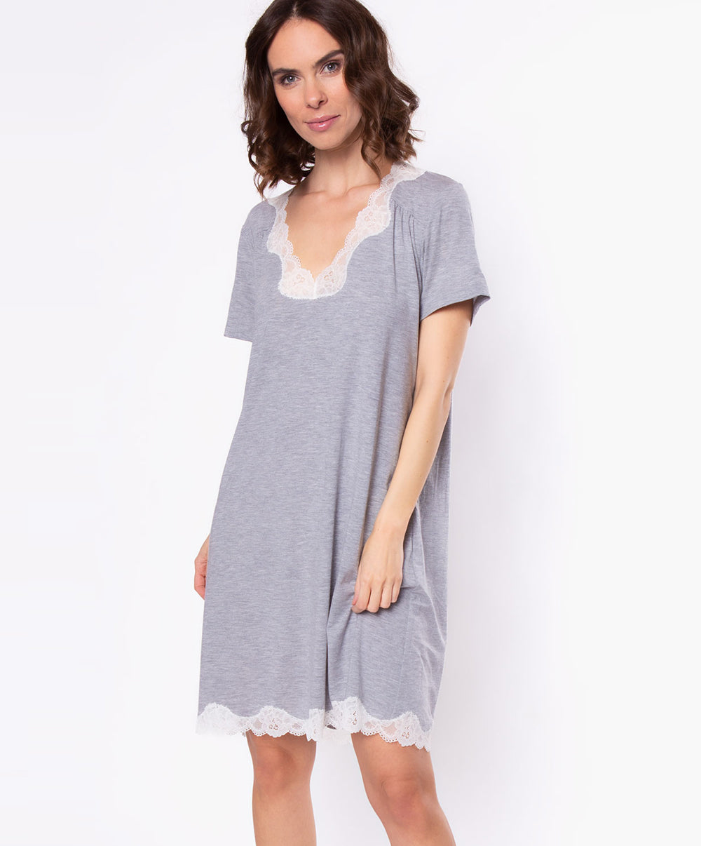Nuisette manches courtes Antigel de Lise Charmel Simply Perfect chiné gris FNA1006-CG