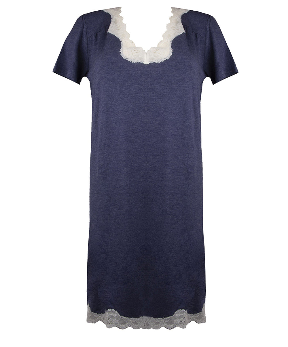 Nuisette manches courtes Antigel de Lise Charmel Simply Perfect bleu chiné FNA1006-BN