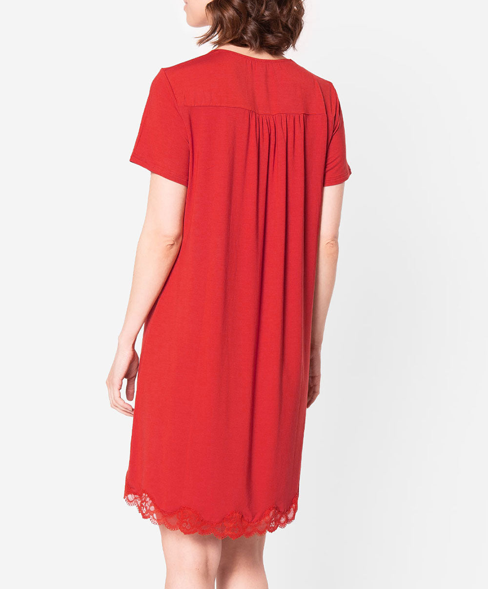 Nuisette manches courtes Antigel de Lise Charmel Simply Perfect rouge capucine FNA1006-RC
