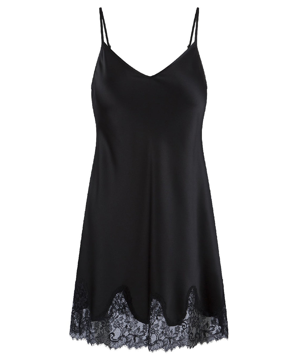 Nuisette satinée noire Lingadore Lingadore nightwear 7507CH-02-NOIR