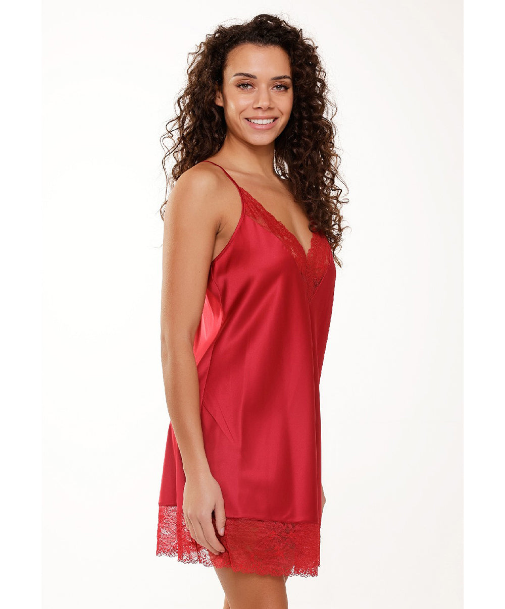 Nuisette satinée rouge cerise Lingadore Lingadore nightwear 7504CH-164-CERI
