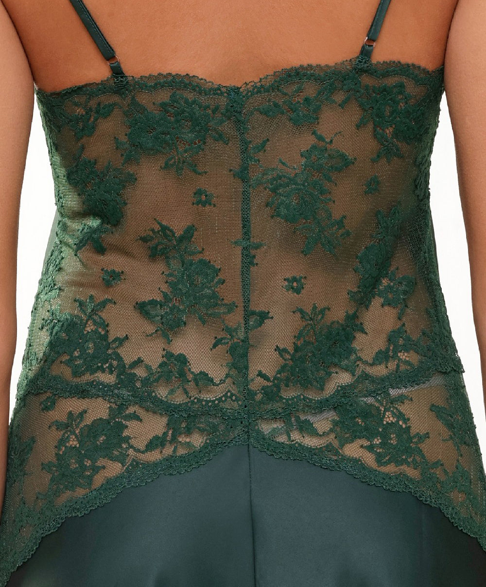 Nuisette sexy satinée "Garden Green" Lingadore Lingadore nightwear 7501CH-157-GAGR
