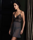 Nuisette sexy Wacoal Lace Perfection charcoal gris anthracite WE135009-CHL