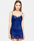 Nuisette sexy babydoll Lise Charmel Dressing Floral bleu ALC1788-DB
