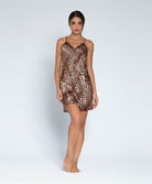 Nuisette sexy en soie Lise Charmel Fauve Amour ambre panthère ALH1279-AP