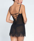 Nuisette sexy en soie Lise Charmel Splendeur Soie noir ALC1580-NO