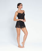 Nuisette sexy en soie Lise Charmel Splendeur Soie noir ALC1580-NO