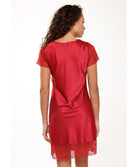 Robe de nuit sexy satinée rouge cerise Lingadore Lingadore nightwear 7504S-164-CERI