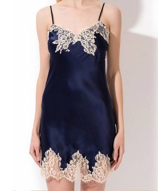 Nuisette soie charme Lise Charmel Splendeur Soie marine ALC1080-SM