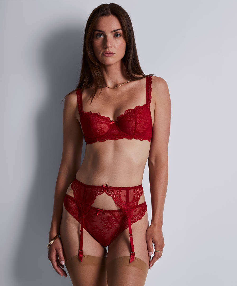 Porte-jarretelles Danse des sens Irresistible red Aubade OG50-IRRE
