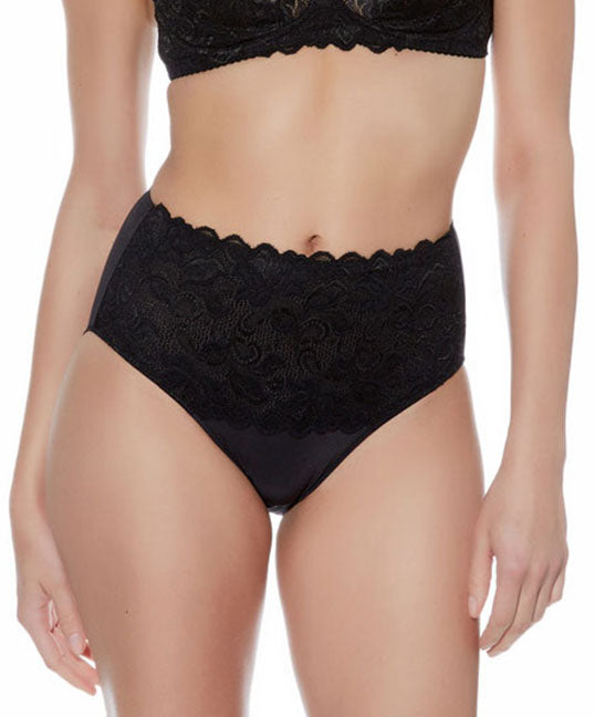 Slip ventre plat Wacoal Eglantine noir WEPFA862-BLK face