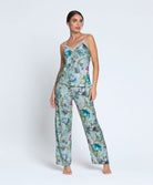 Pantalon en satin de viscose Reve en fleurs opale Lise Charmel ALJ0043 RO 3