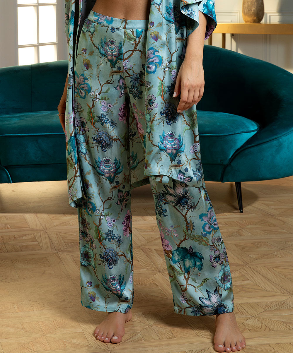 Pantalon en satin de viscose Reve en fleurs opale Lise Charmel ALJ0043 RO fashion 1