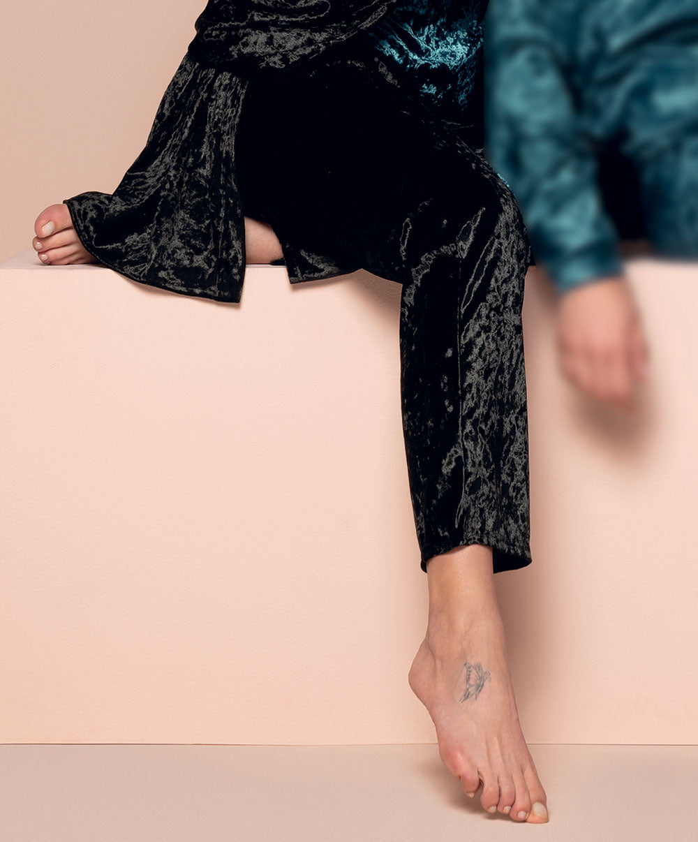 Pantalon en velours Antigel de Lise Charmel Velours en Fête noir ELH0036-NO