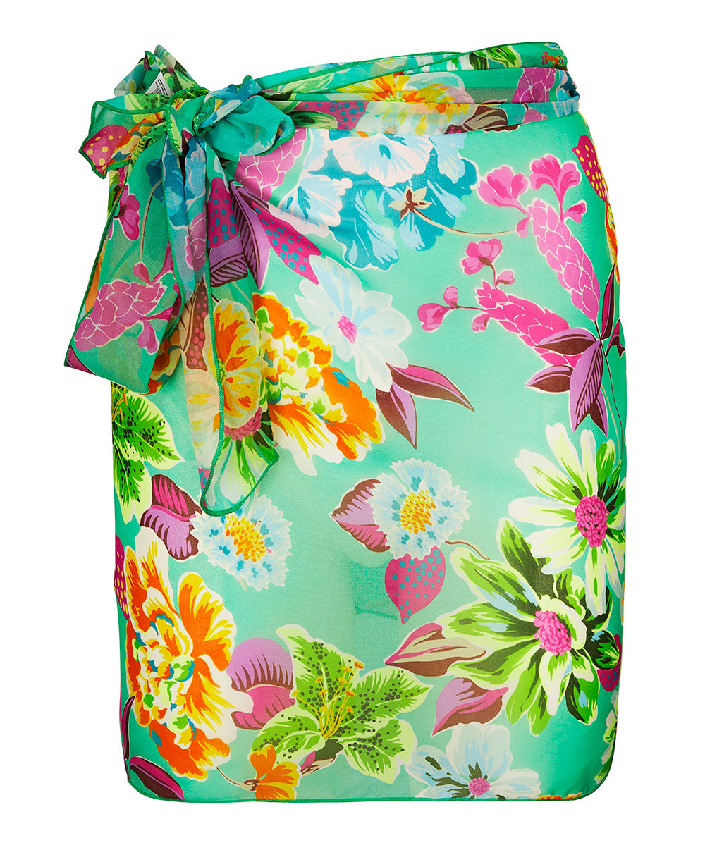 Paréo court d'été La Feminissima vert émeraude Antigel Bain ESB6170-VE