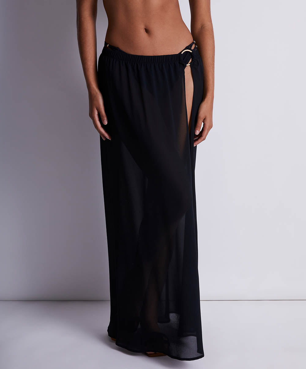 Jupe paréo de plage Evening sand Noir Aubade Bain 2Z64-NOIR