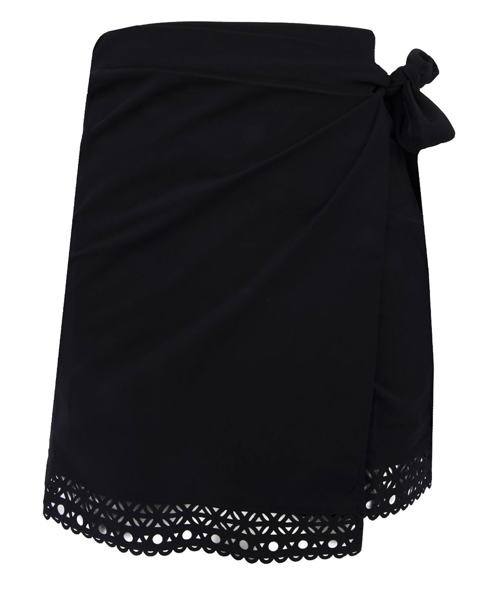 Paréo de plage Ajourage Couture noir Lise Charmel bain ASA6515-NO 8