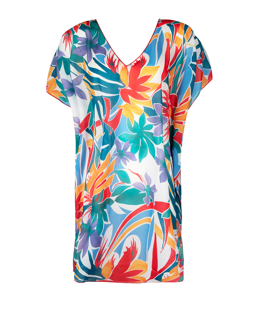 Poncho de plage La Flaneuse papiers découpés multicolore Antigel Bain ESB6267-PD 100