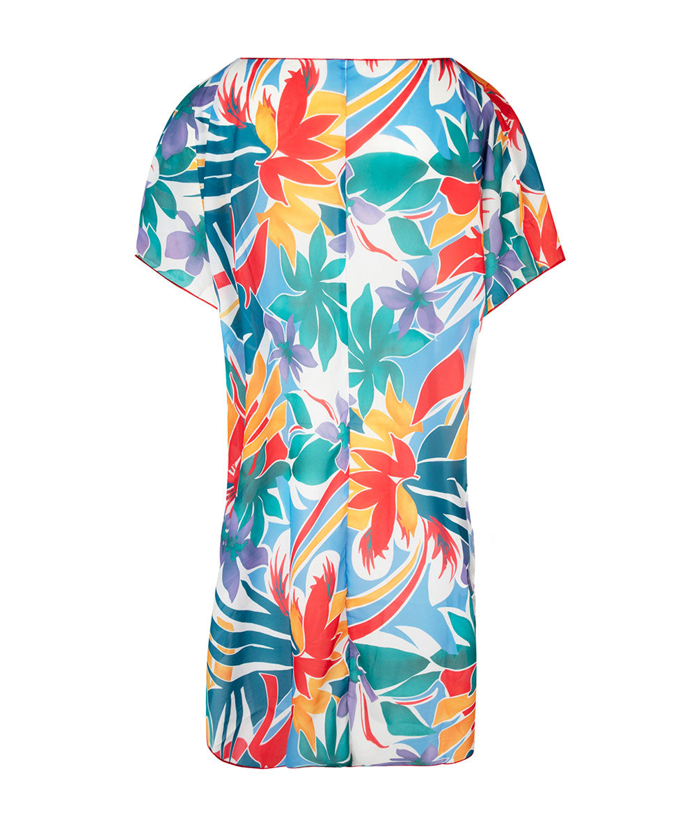 Poncho de plage La Flaneuse papiers découpés multicolore Antigel Bain ESB6267-PD 100