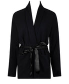 Robe de chambre polaire courte Antigel de Lise Charmel Simply Perfect noir polaire ENA6206-NP