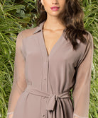 Robe de chambre luxe Lise Charmel Frisson Végétal rose ALG2112-VR