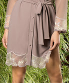 Robe de chambre luxe Lise Charmel Frisson Végétal rose ALG2112-VR