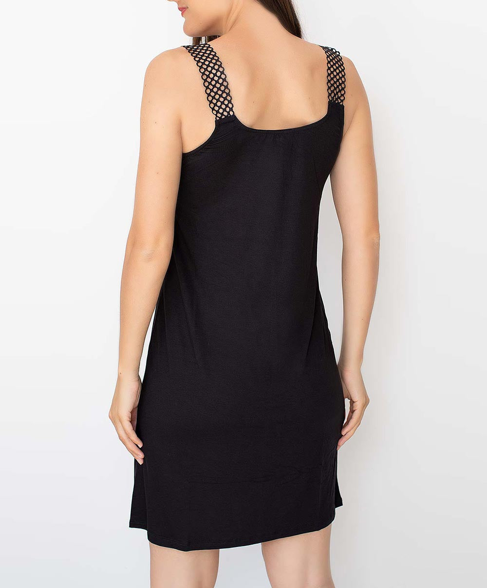 Robe de plage La Double Mix noir Antigel Bain ESA1050-NO face