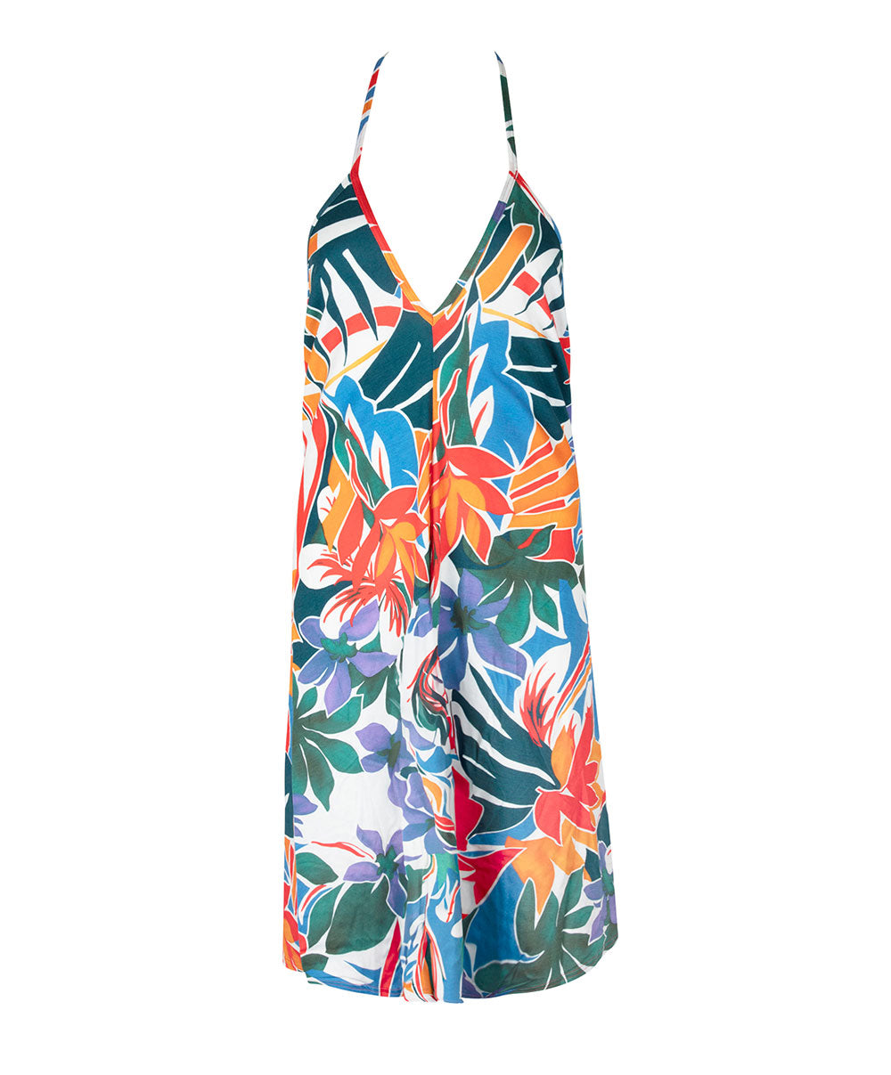 Robe de plage La Flaneuse papiers découpés multicolore Antigel Bain ESB1067-PD