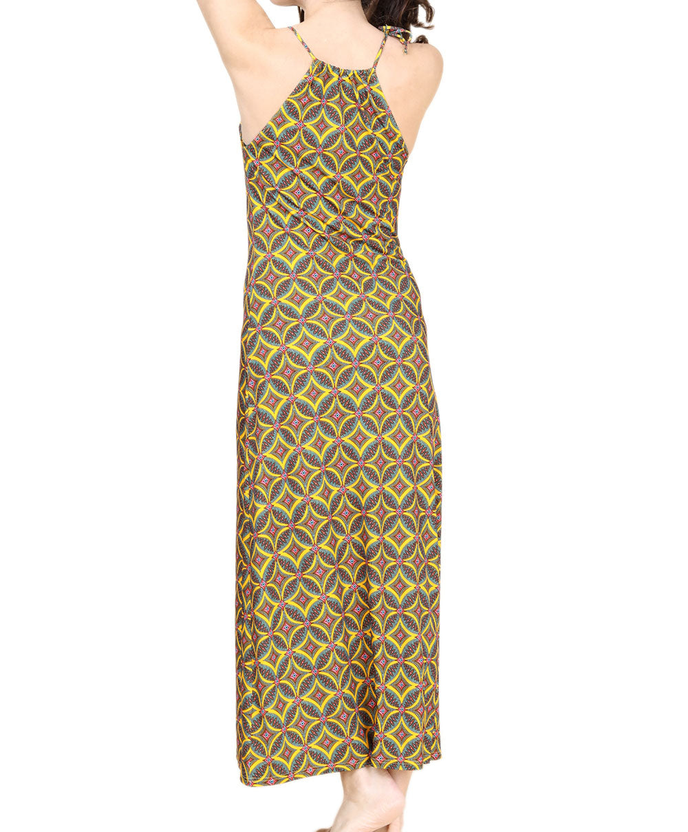 Robe de plage longue La Muse Africa jaune Antigel Bain ESB1156-JA