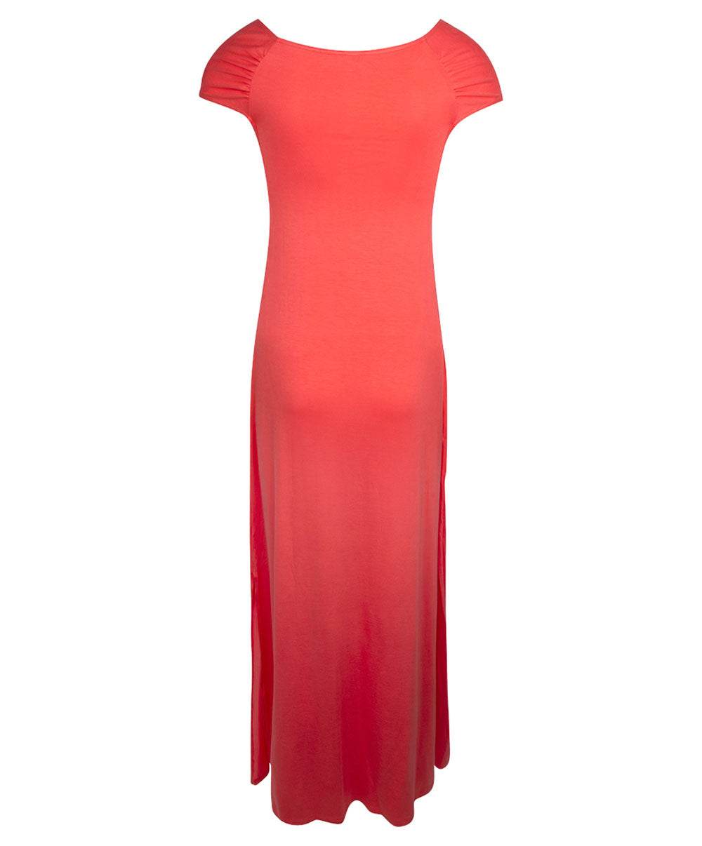 Robe de plage longue La Starlette star corail Antigel Bain ESB1105-SC 10