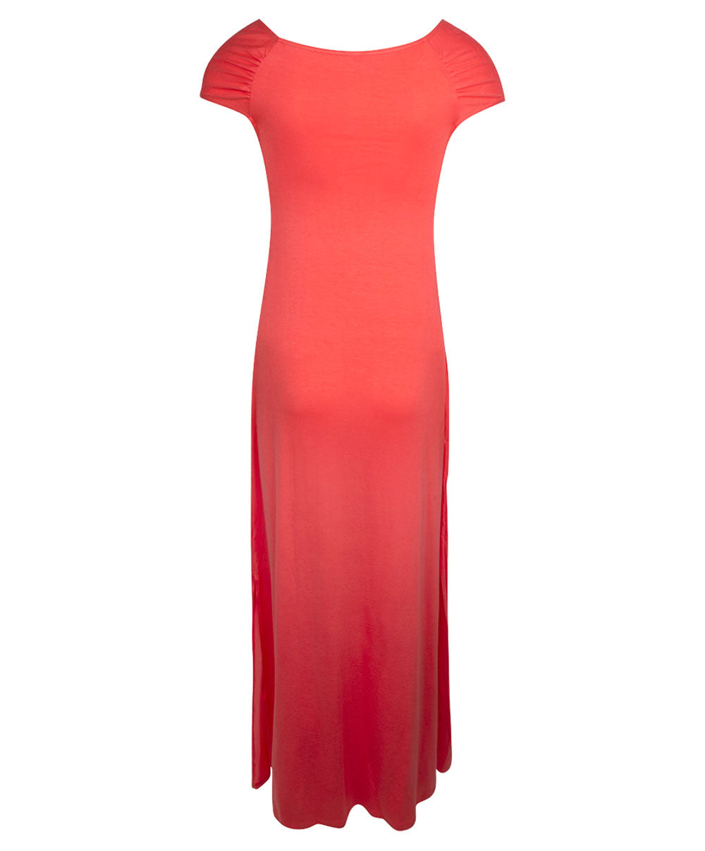 Robe de plage longue La Starlette star corail Antigel Bain ESB1105-SC 10