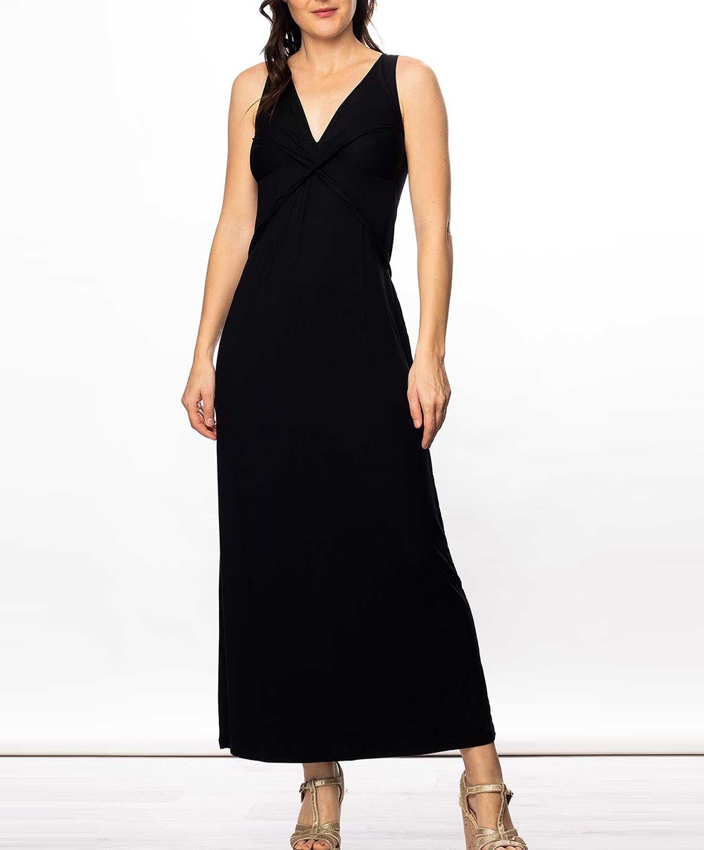 Robe de plage longue La Chiquissima noir Antigel Bain ESB1114-NO 1