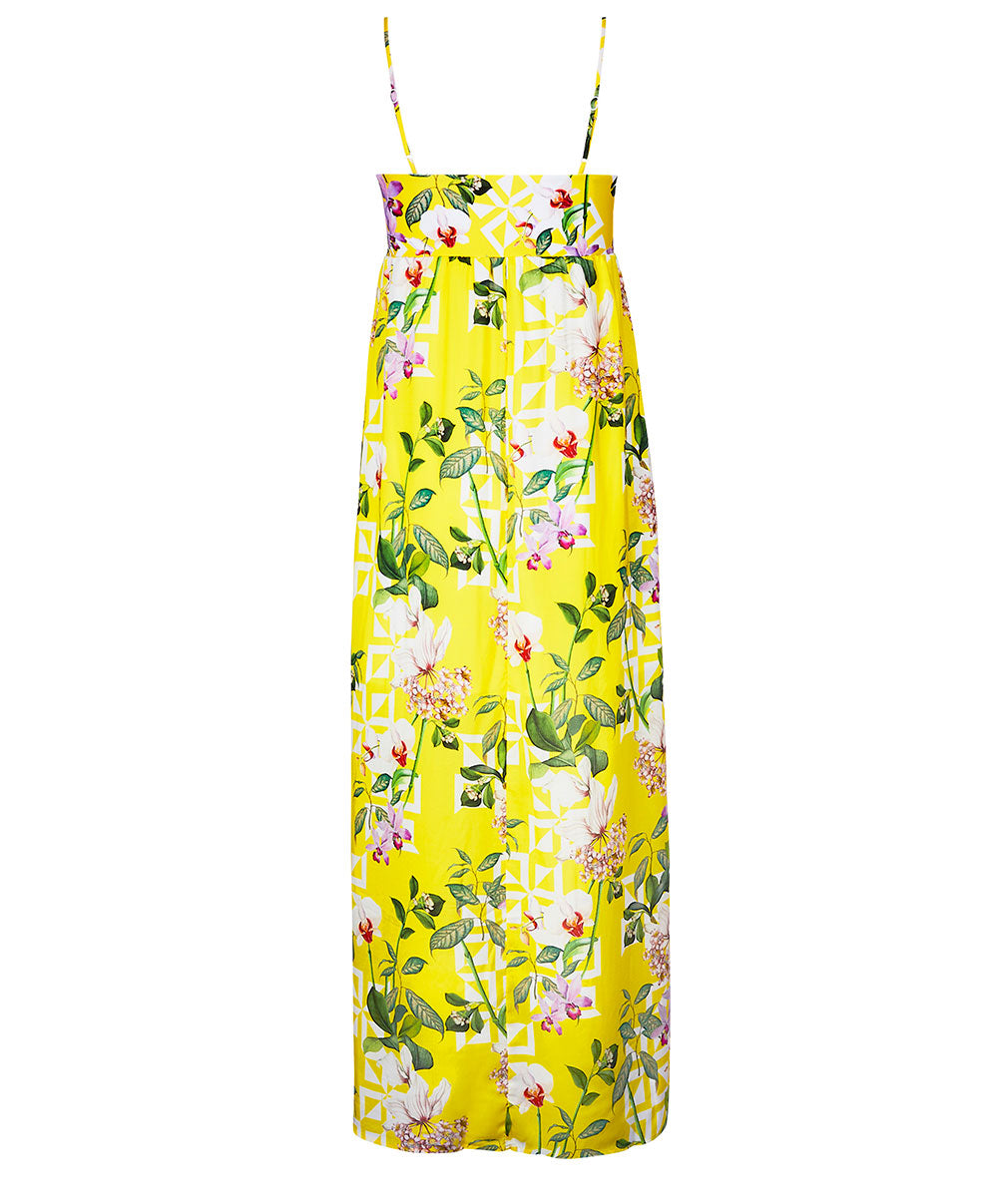 Robe de plage longue Lise Charmel bain Jardin Délice soleil jaune ASB1178-SD