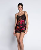 Short en soie et viscose Lise Charmel Floraison Passion safran rose ALH0186-SR