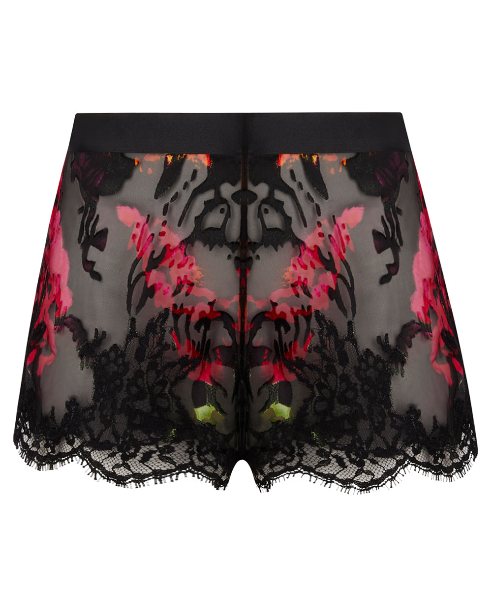 Short en soie et viscose Lise Charmel Floraison Passion safran rose ALH0186-SR