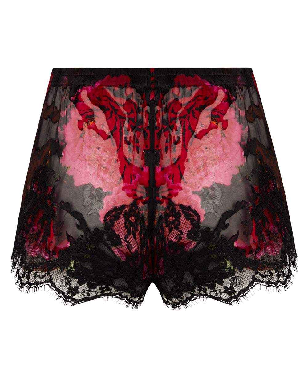 Short en soie et viscose Lise Charmel Floraison Passion safran rose ALH0186-SR