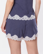 Short mi-long Antigel de Lise Charmel Simply Perfect bleu chiné et nacre ENA0306-BN