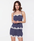 Short mi-long Antigel de Lise Charmel Simply Perfect bleu chiné et nacre ENA0306-BN