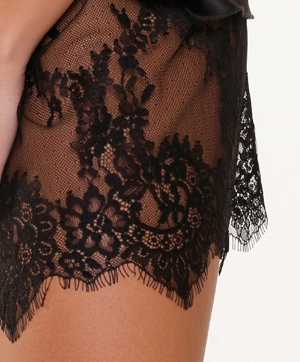Short sexy en dentelle noir Lingadore Lingadore loungewear 7507FK-02-NOIR