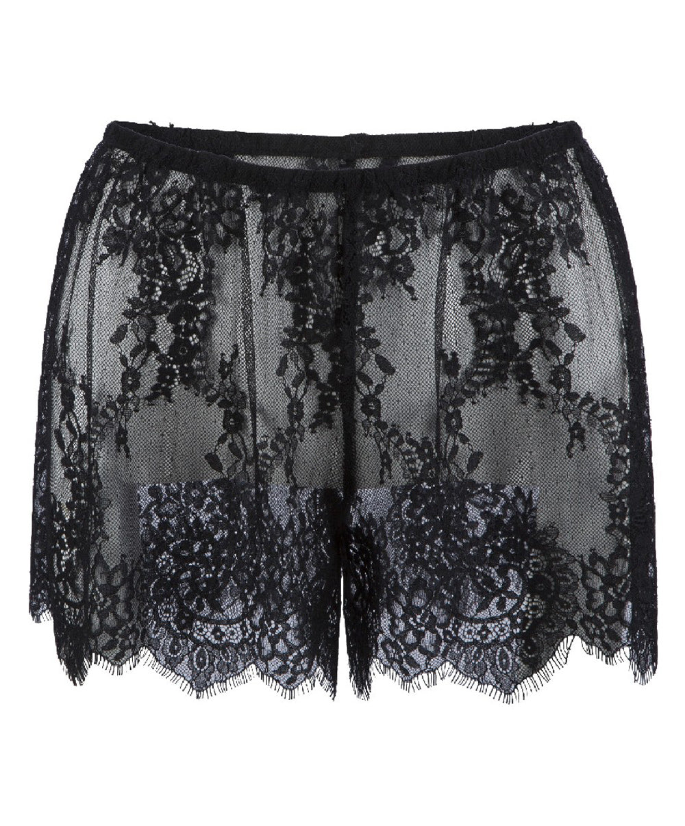 Short sexy en dentelle noir Lingadore Lingadore loungewear 7507FK-02-NOIR