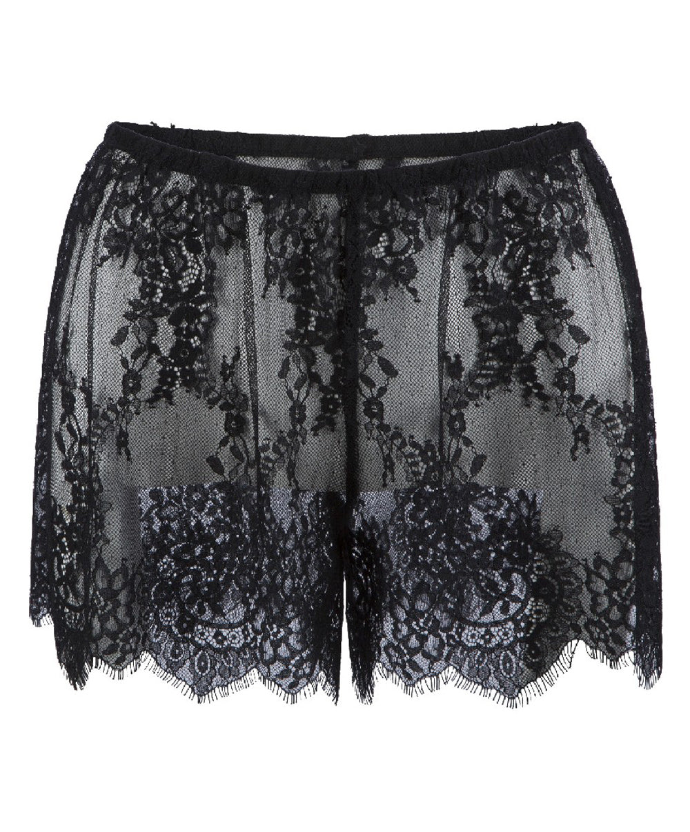 Short sexy en dentelle noir Lingadore Lingadore loungewear 7507FK-02-NOIR