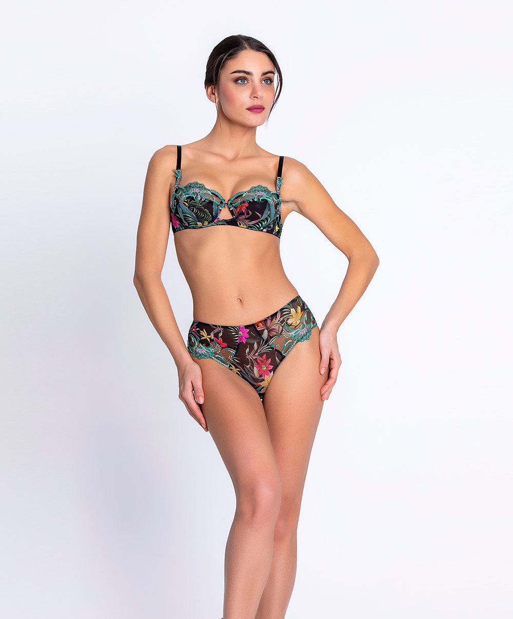 Shorty Lise Charmel Fleurs Étoiles éclat étoile (noir et multicolore) ACH0496-EE