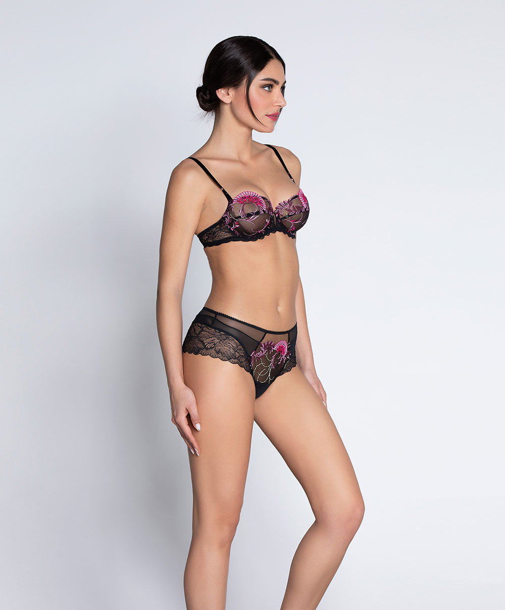 Shorty Lise Charmel Floraison Passion safran rose ACH0486-SR