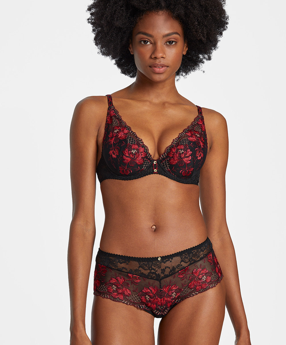 Shorty Mélodie d'été black cherry Aubade IC70-BCHE