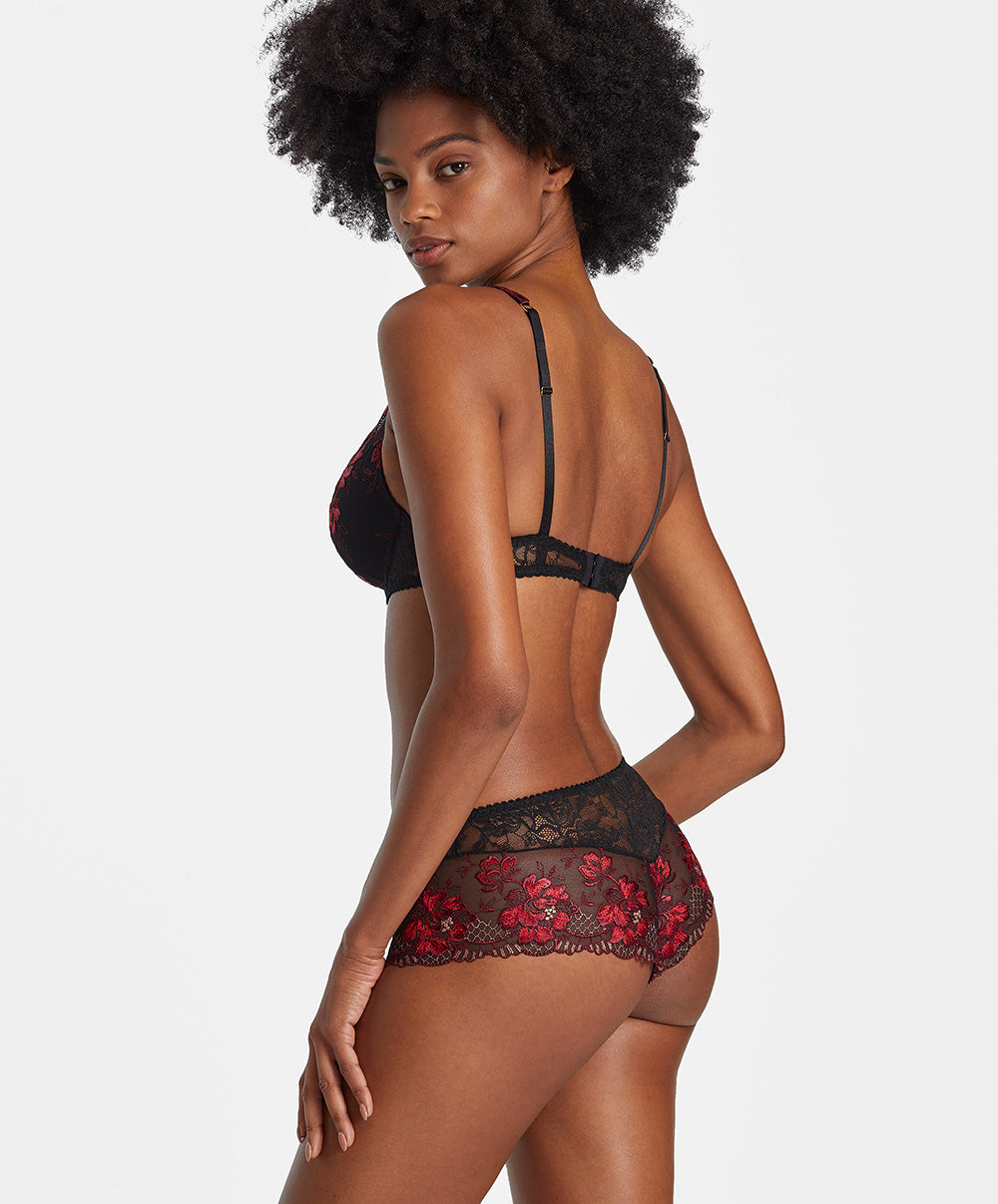 Shorty Mélodie d'été black cherry Aubade IC70-BCHE
