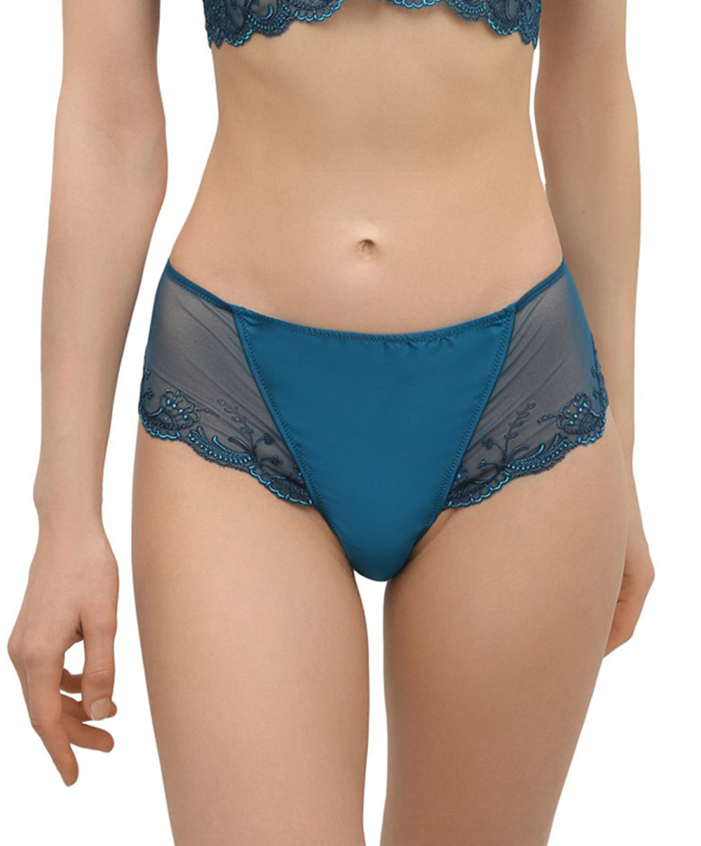 Shorty en soie Lise Charmel Splendeur Soie cyan ACC0480-SC