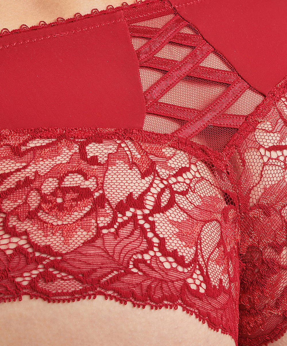 Shorty rouge Aube Amoureuse rouge Aubade QA70-ROAM