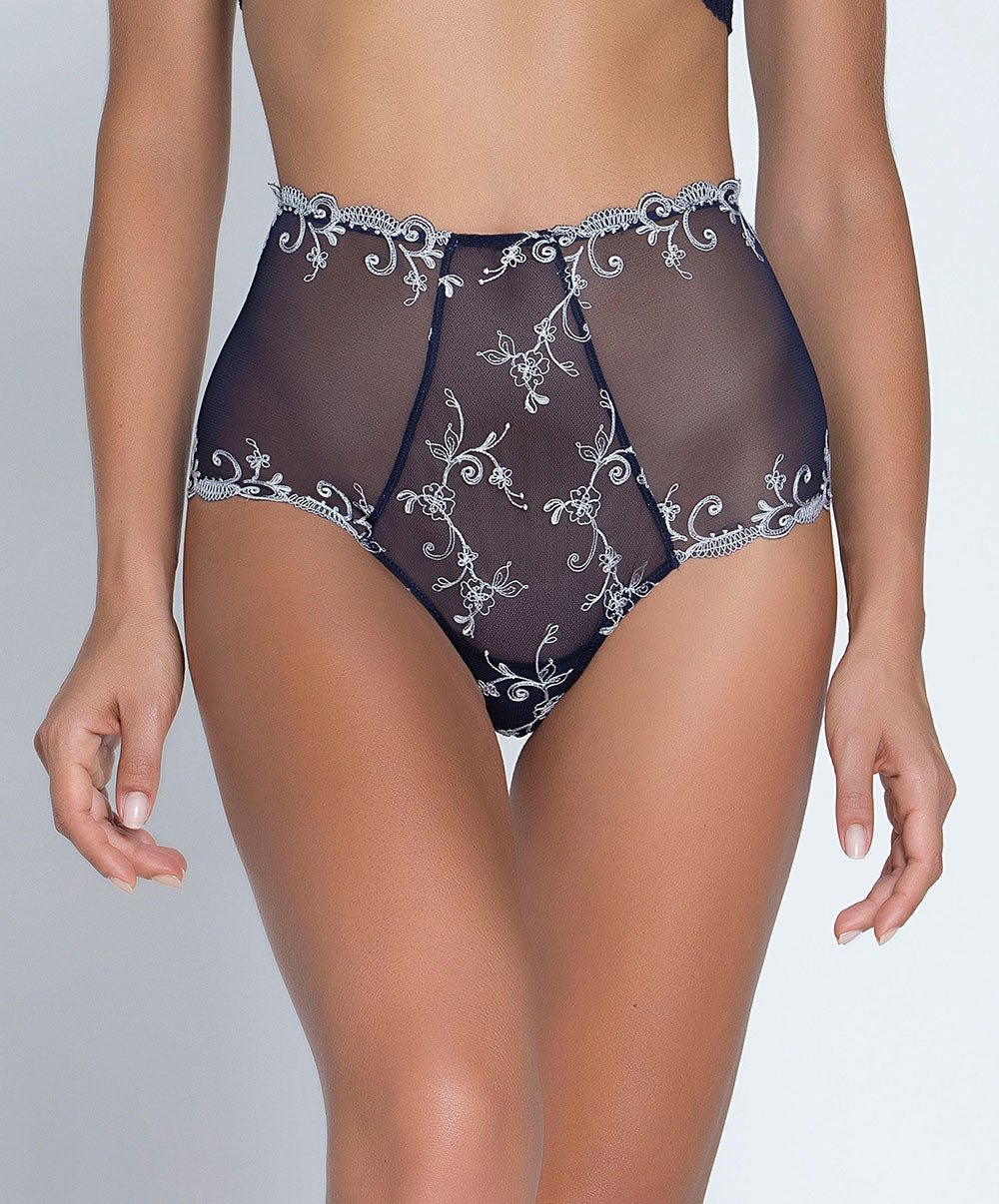 Shorty sexy Lise Charmel Déesse en Glam marine argent ACH1415-MA